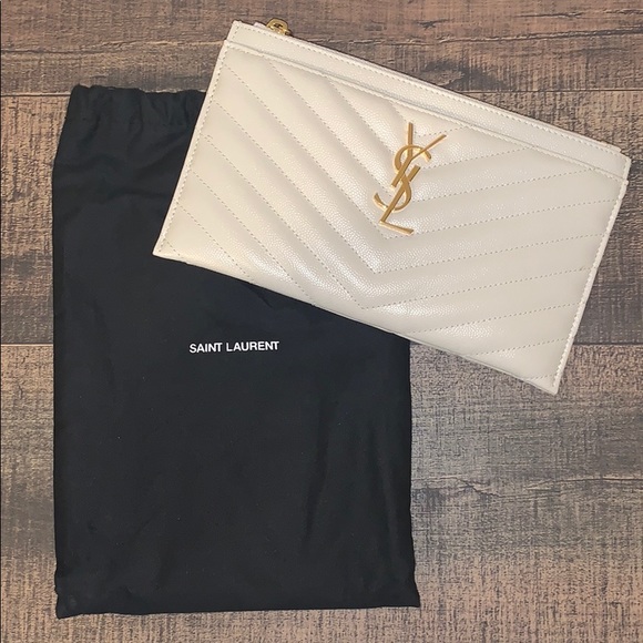 Saint Laurent Leather Bill Pouch - Picture 2 of 10